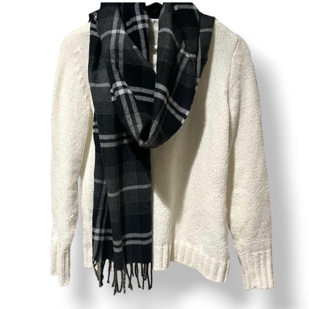 ✨2 for $10✨H&M Black Plaid Scarf